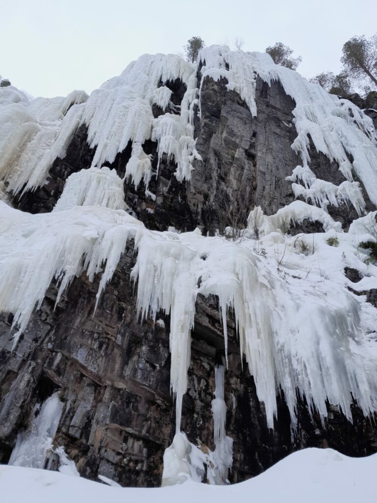 Korouoma icefalls