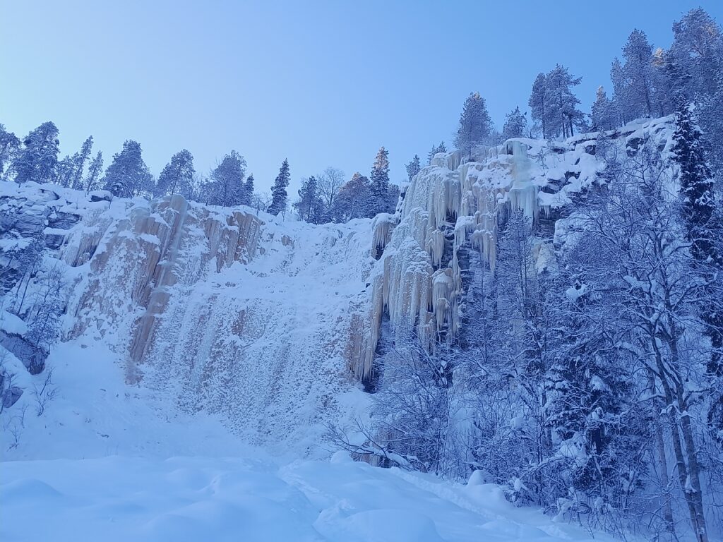 Korouoma icefalls